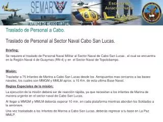 traslado de personal a cabo