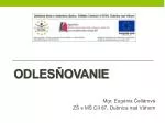 ODLESŇOVANIE - slide 1