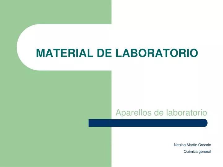 material de laboratorio