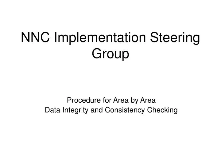 nnc implementation steering group