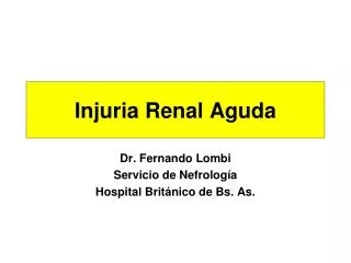 injuria renal aguda