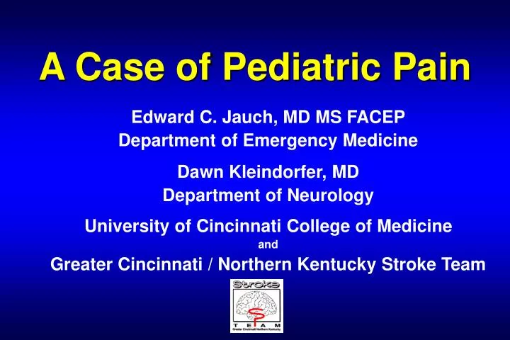 a case of pediatric pain