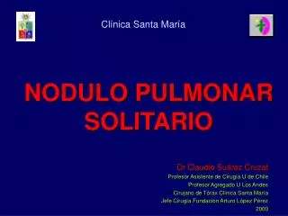 nodulo pulmonar solitario