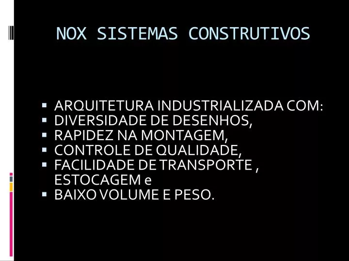 nox sistemas construtivos
