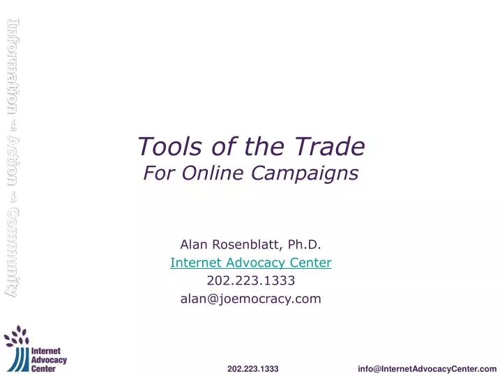 tools of the trade for online campaigns