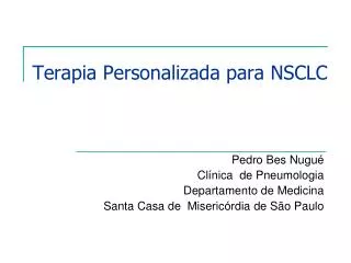 terapia personalizada para nsclc