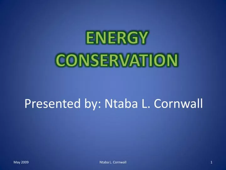 presented by ntaba l cornwall