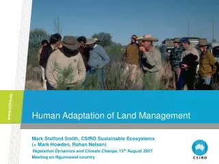 Human Adaptation of Land Management