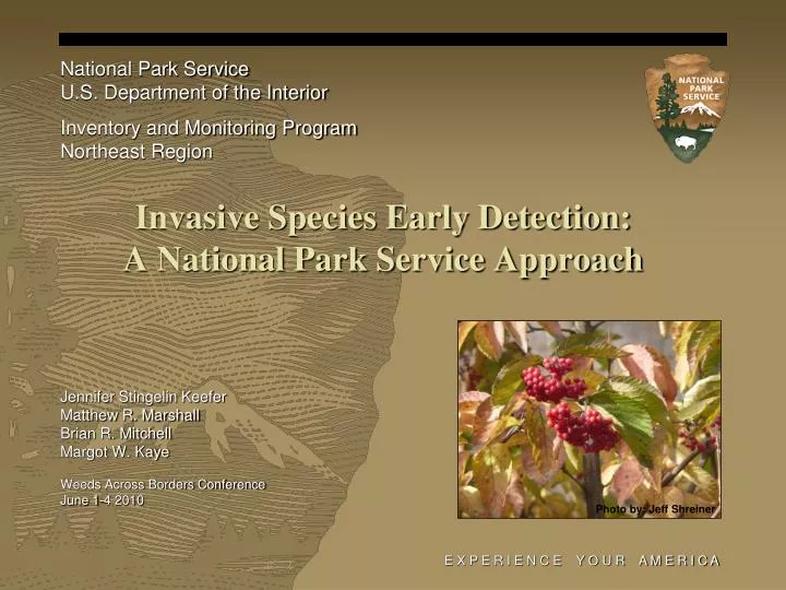 invasive species early detection a national park service approach