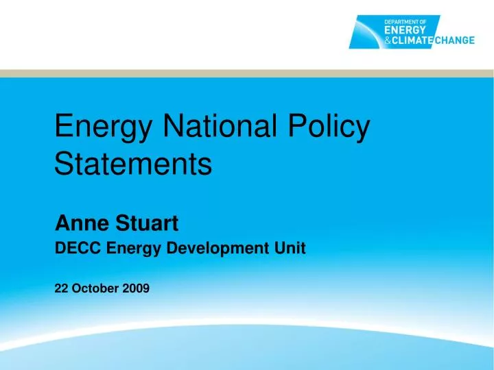 energy national policy statements