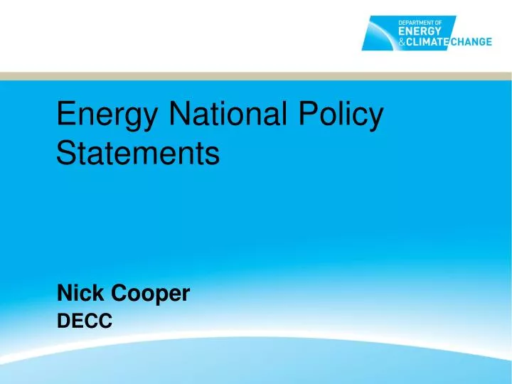 energy national policy statements