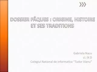 gabriela nacu cl ix d colegiul national de informatica tudor vianu