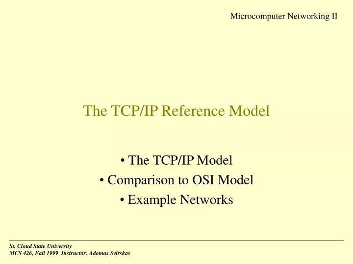 the tcp ip reference model