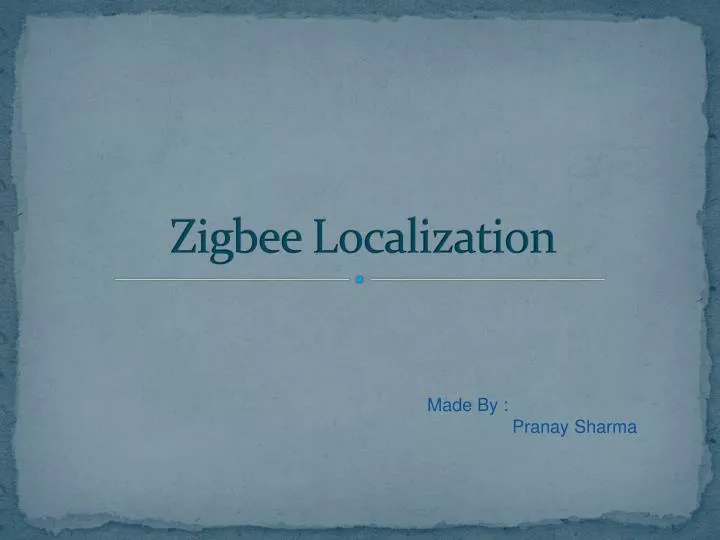 zigbee localization