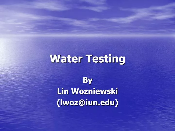water testing