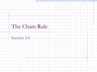 The Chain Rule