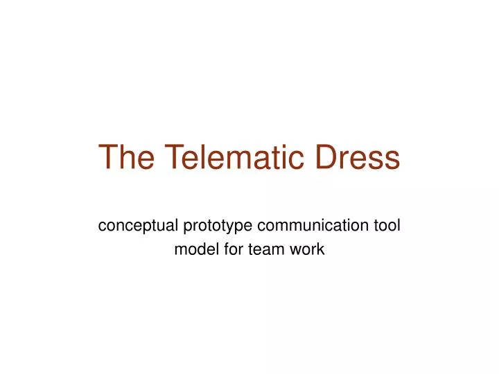 the telematic dress