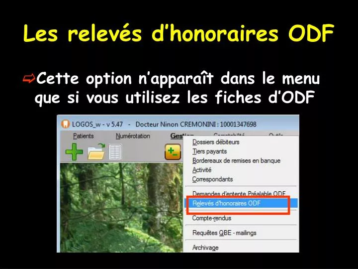 les relev s d honoraires odf