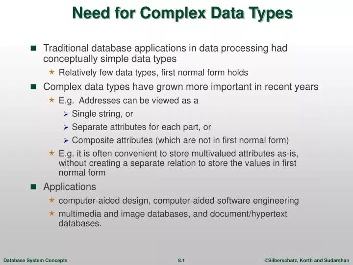 need for complex data types