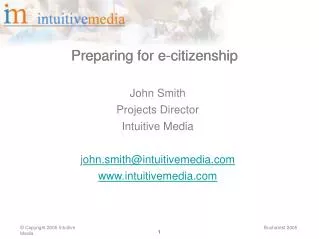 Preparing for e-citizenship