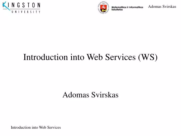 introduction into web services ws