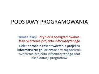 podstawy programowania