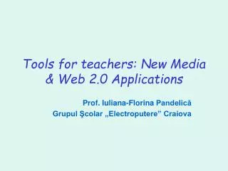 tools for teachers new media web 2 0 applications