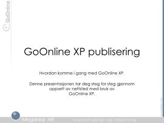 goonline xp publisering
