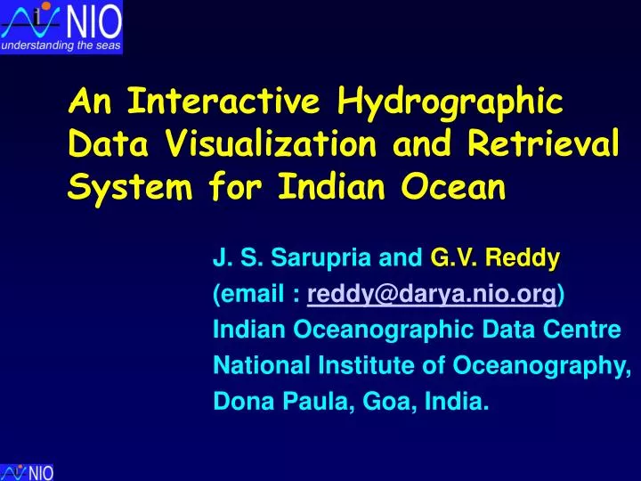 an interactive hydrographic data visualization and retrieval system for indian ocean