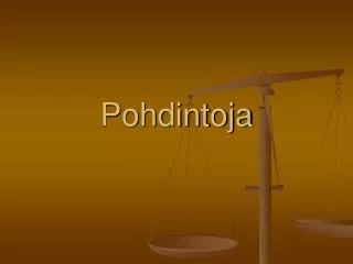 pohdintoja