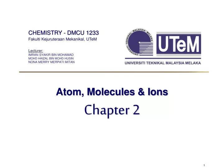 atom molecules ions