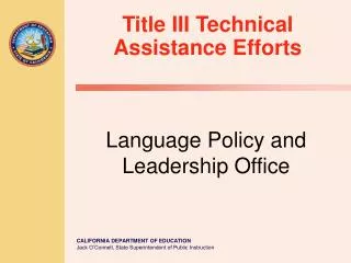 Language Policy and Leadership Office