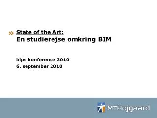 state of the art en studierejse omkring bim