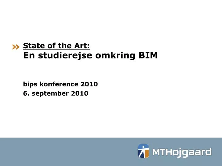 state of the art en studierejse omkring bim