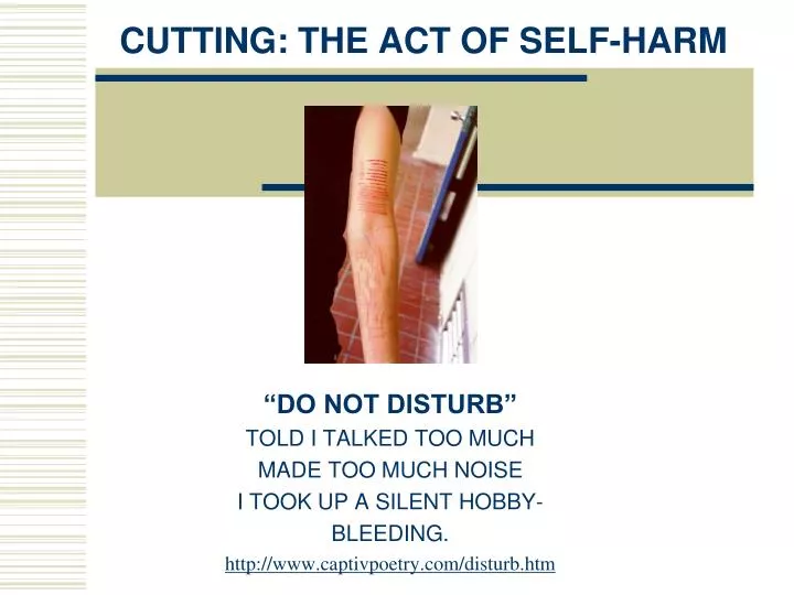 cutting the act of self harm