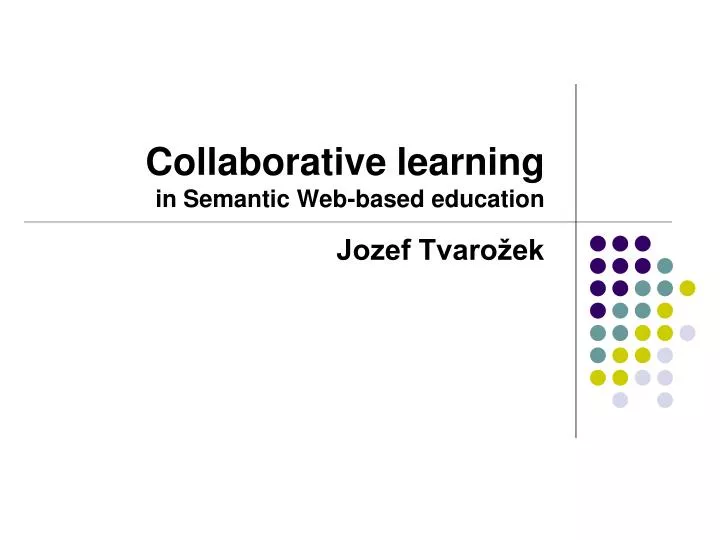 collaborative learning in semantic web based education