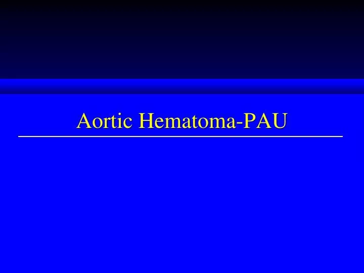 aortic hematoma pau