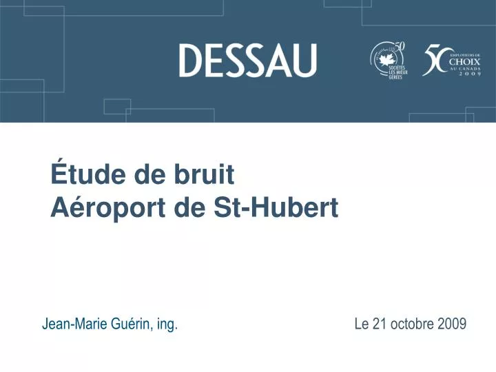 tude de bruit a roport de st hubert