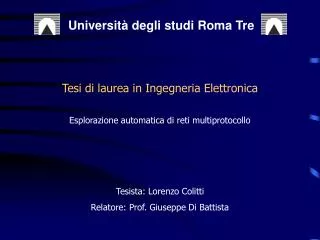 tesi di laurea in ingegneria elettronica