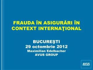 frauda n asigur ri n context interna ional