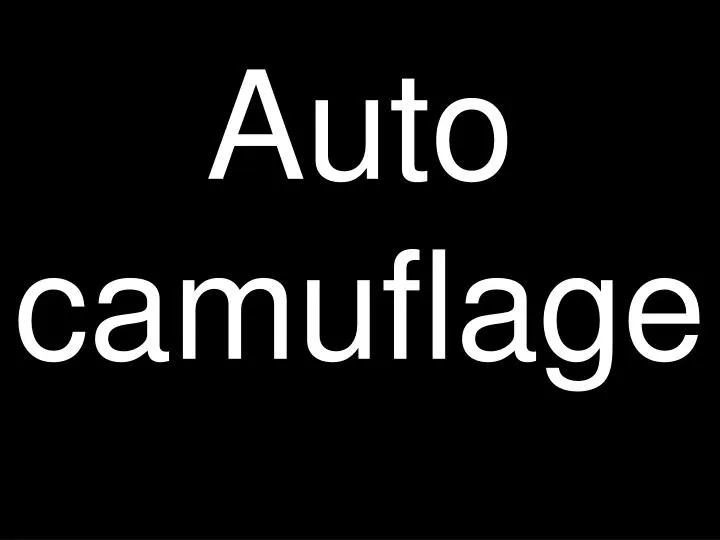 auto camuflage