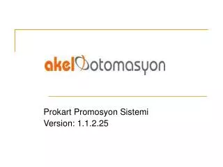 Prokart Promosyon Sistemi Version: 1.1.2.25