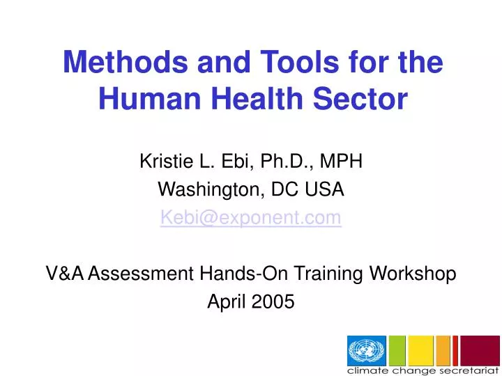 methods and tools for the human health sector