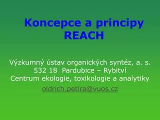 koncepce a principy reach