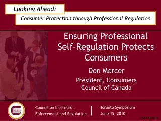 Ensuring Professional Self-Regulation Protects Consumers