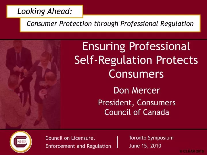 ensuring professional self regulation protects consumers
