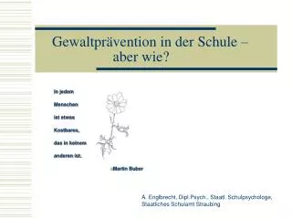 gewaltpr vention in der schule aber wie