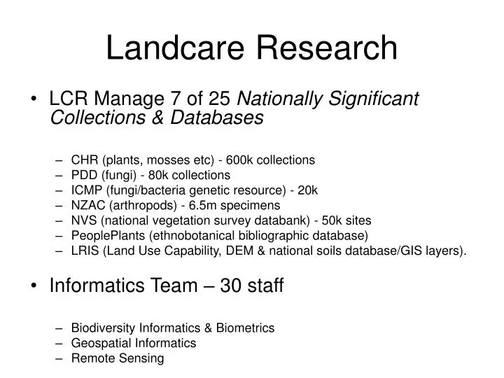 landcare research