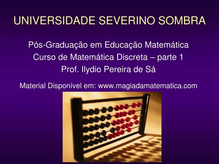 universidade severino sombra