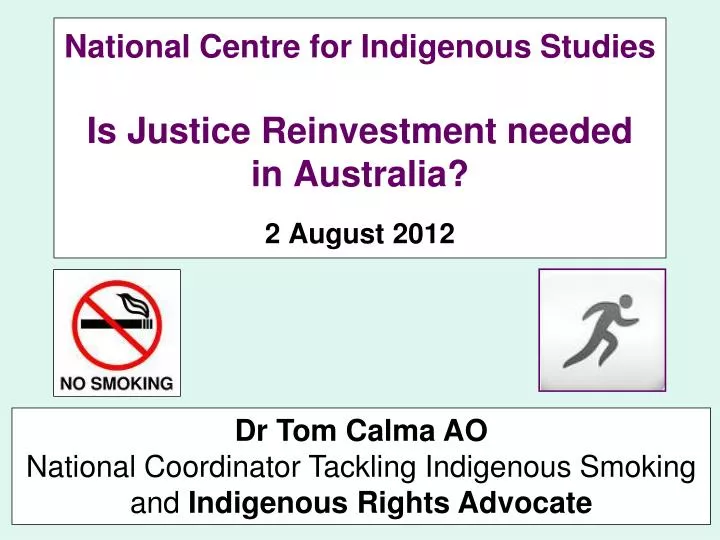 national centre for indigenous studies is justice reinvestment needed in australia 2 august 2012